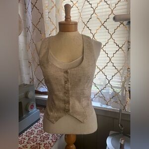 Anthropologie Cream Vest